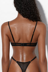 Mesh Cut Out Underwire Bikini Set With Ring Details