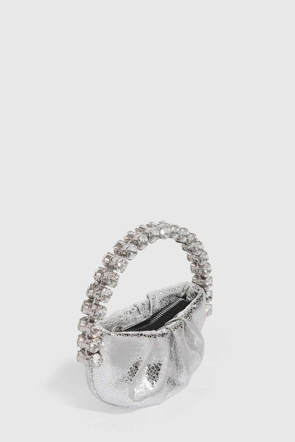 Metallic Embellished Rhinestone Evening Purse Clutch