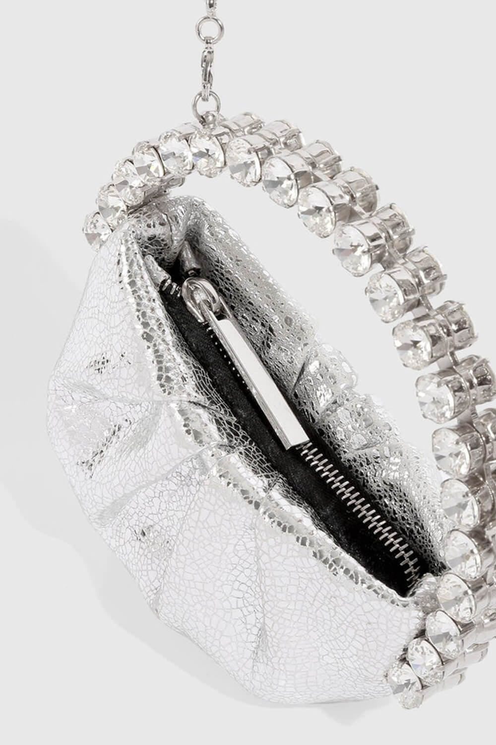 Metallic Embellished Rhinestone Evening Purse Clutch