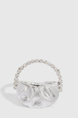 Metallic Embellished Rhinestone Evening Purse Clutch