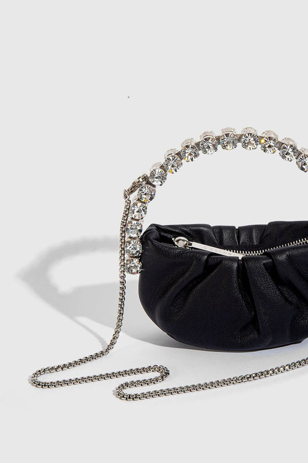 Metallic Embellished Rhinestone Evening Purse Clutch