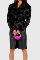 Metallic Embellished Rhinestone Evening Purse Clutch