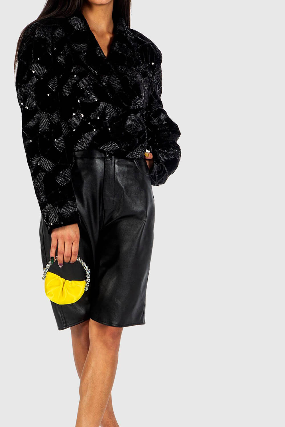 Satin Embellished Rhinestone Evening Purse Clutch