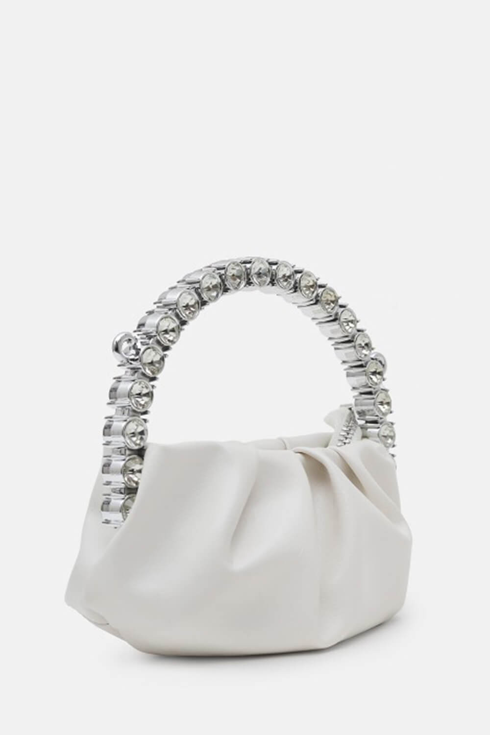 Satin Embellished Rhinestone Evening Purse Clutch