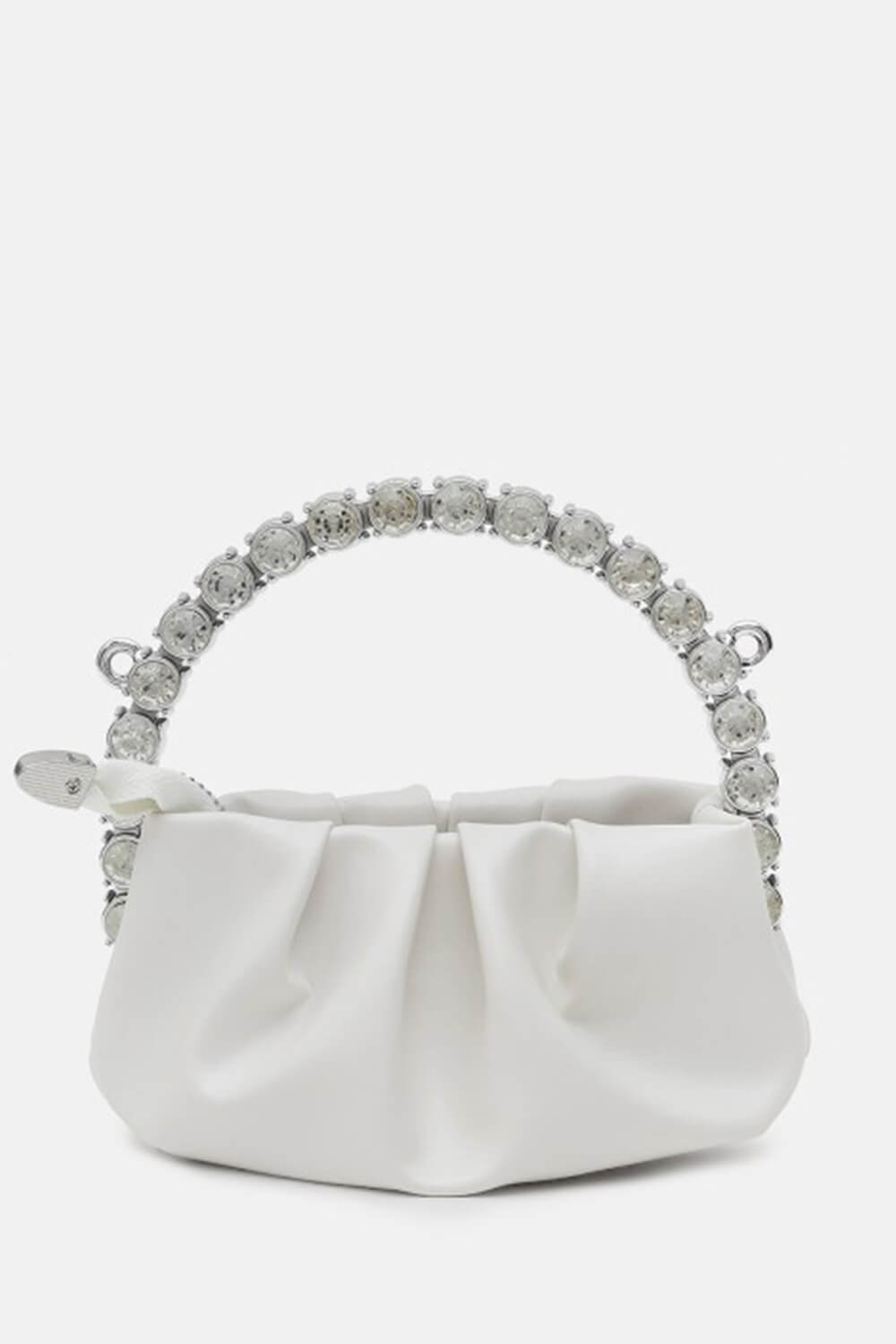 Satin Embellished Rhinestone Evening Purse Clutch