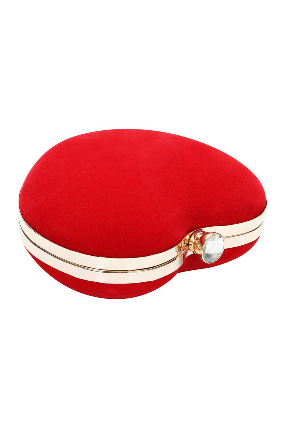 Velvet Heart Evening Clutch Bag With Chains