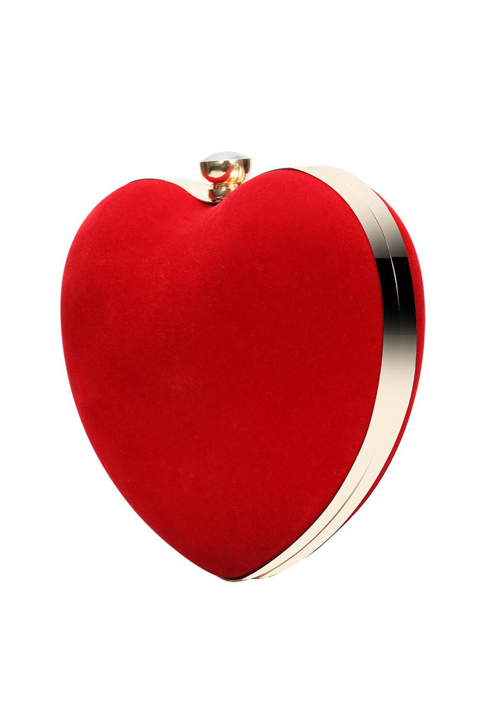 Velvet Heart Evening Clutch Bag With Chains