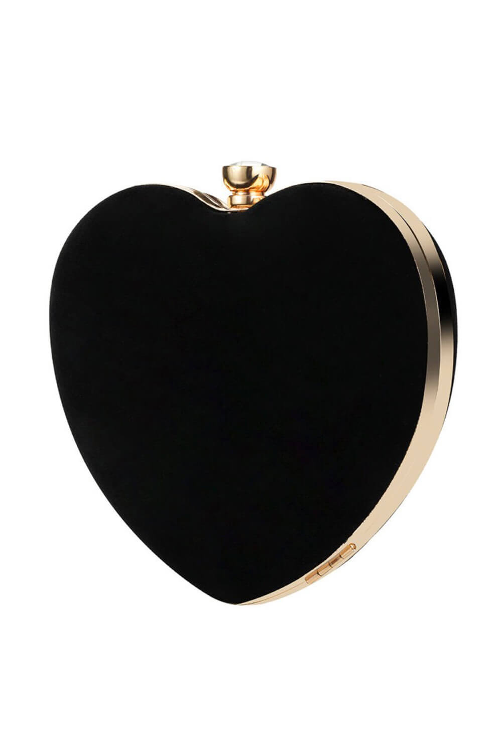 Velvet Heart Evening Clutch Bag With Chains