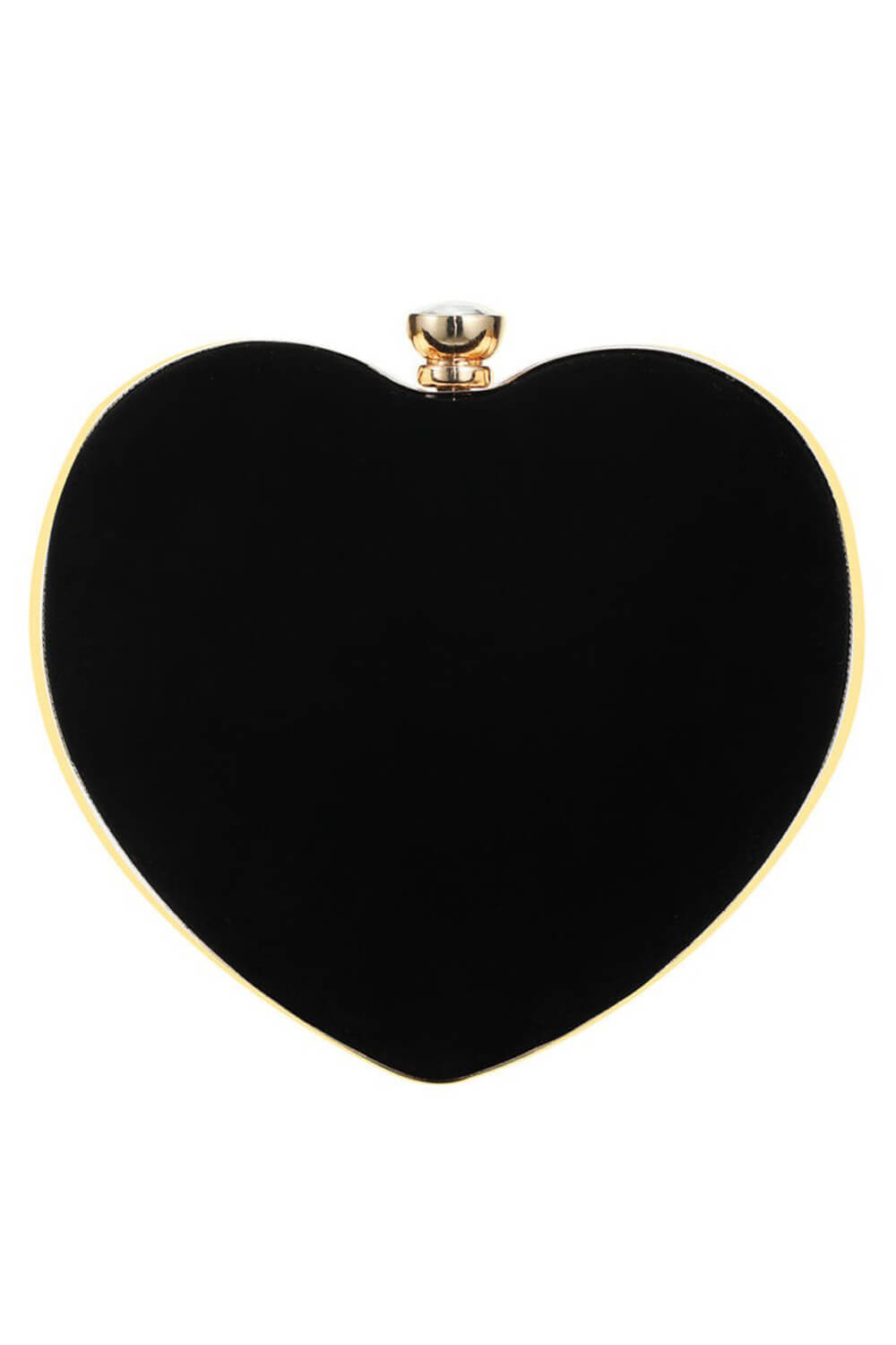 Velvet Heart Evening Clutch Bag With Chains