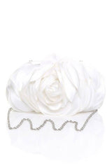 Flower Shaped Wedding Evening Clutch With Straps