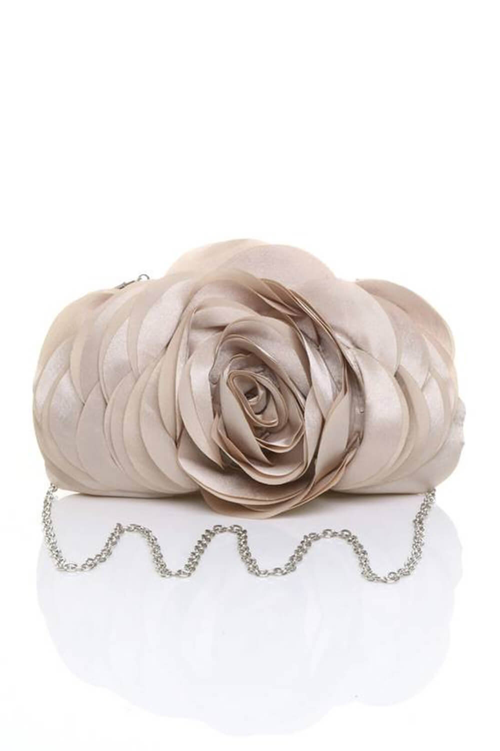 Flower Shaped Wedding Evening Clutch With Straps