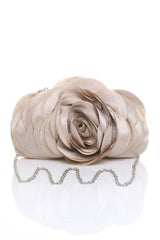 Flower Shaped Wedding Evening Clutch With Straps
