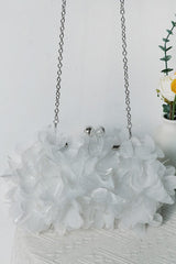 Flower Petal Wedding Evening Clutch With Straps