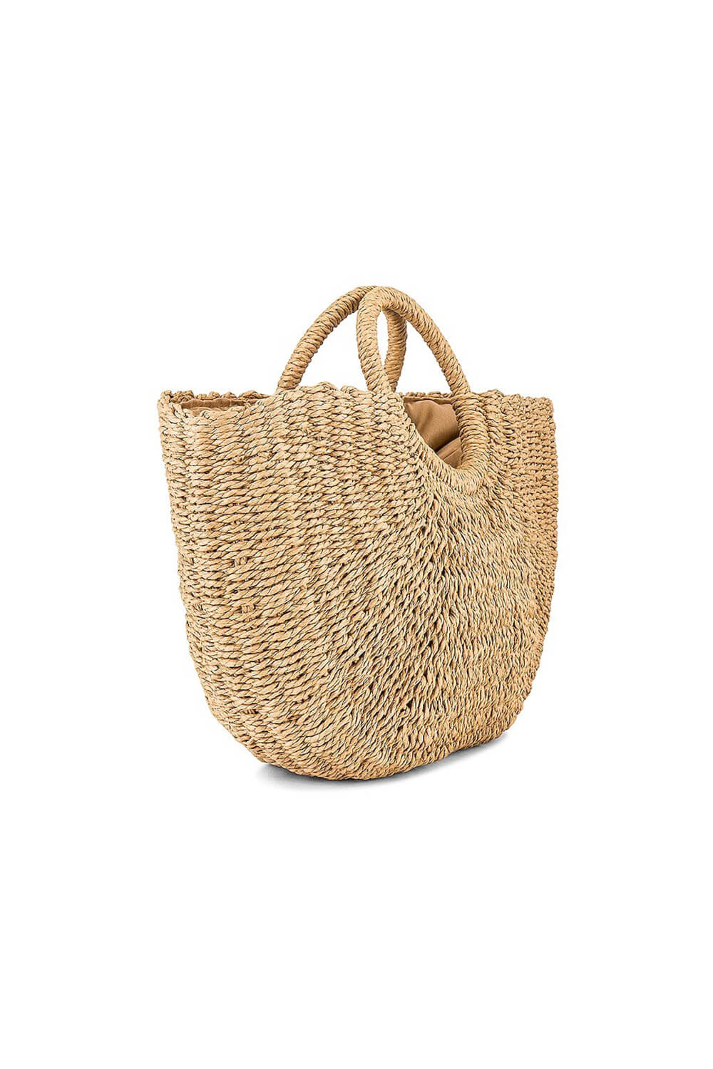 Woven Rattan Circle Handle Beach Tote Bags