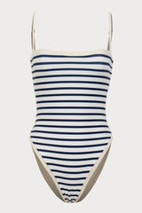 Contrast Striped One-Piece Swimsuit