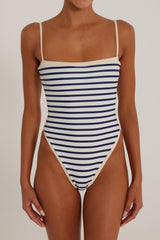 Contrast Striped One-Piece Swimsuit