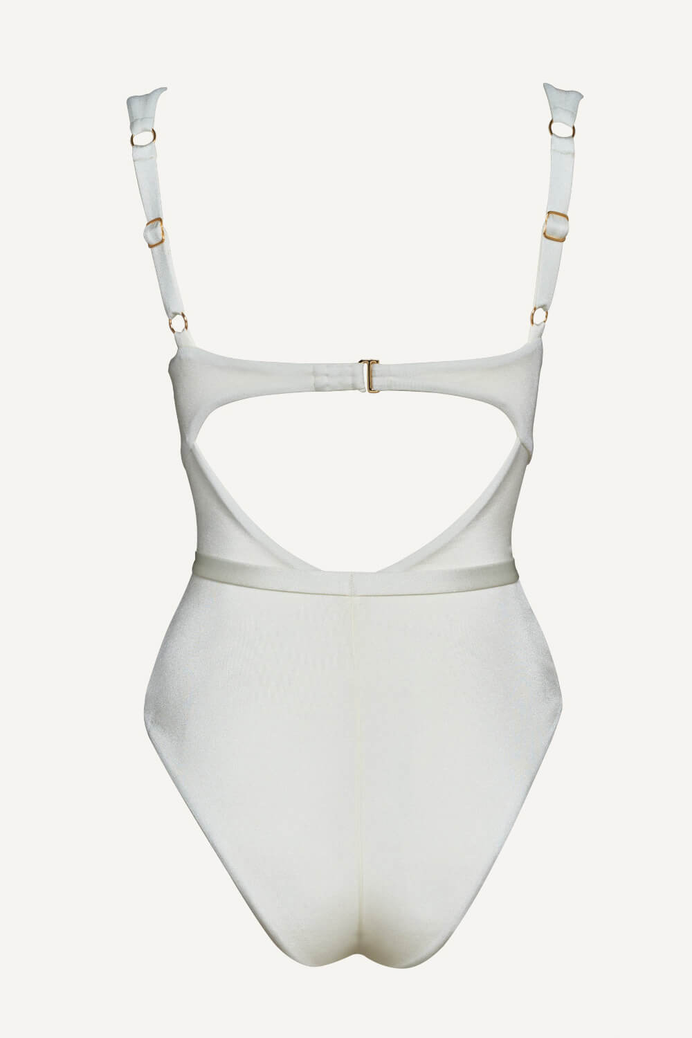 Ruched Balconette Underwire Seashell Belted One Piece Swimsuit