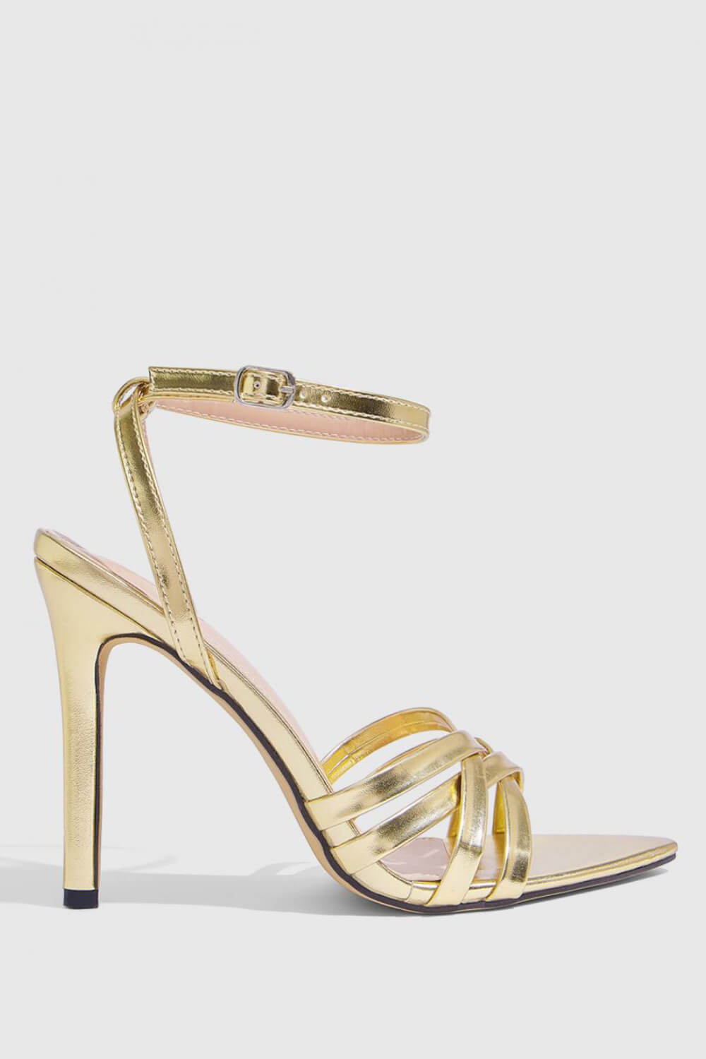Strappy Open Pointed Toe Stiletto Heeled Sandals