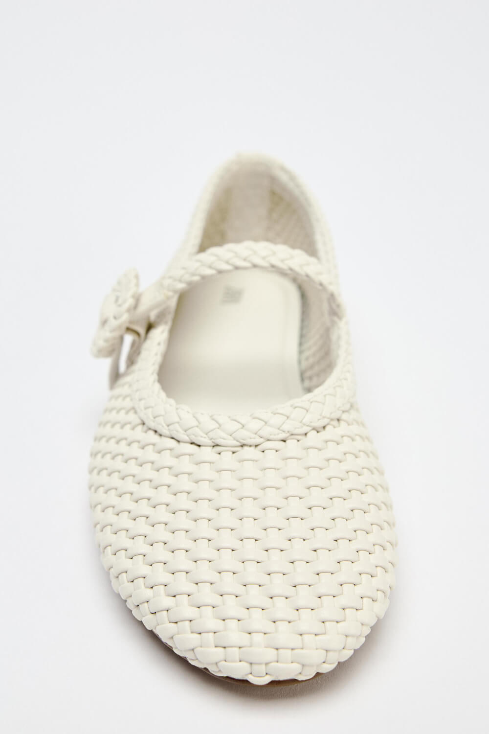 Braided Mary Jane Buckled Ballet Flats