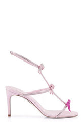Crystal Ribbons-Detail Embellished Stiletto Heeled Sandals