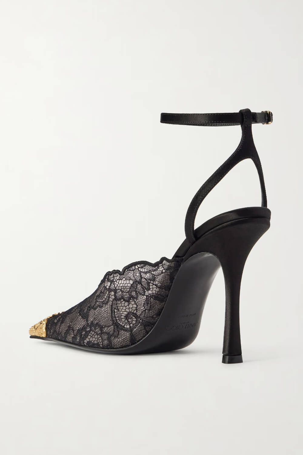 Lace Pointed Toe Stiletto Heeled Pumps