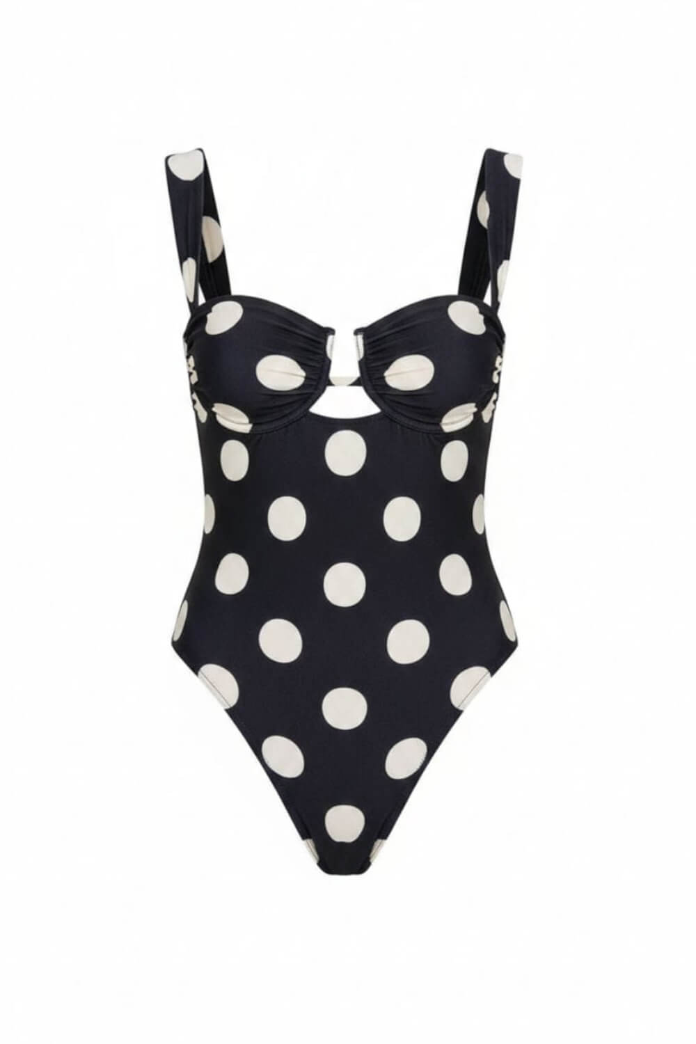 Polka Dot Underwire Push-Up One Piece Swimsuit