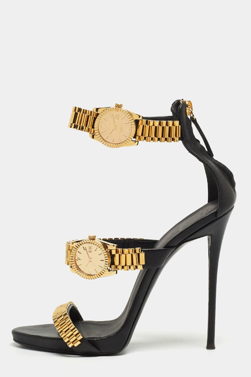 Watch Strap Open Toe Stiletto Heel Sandals