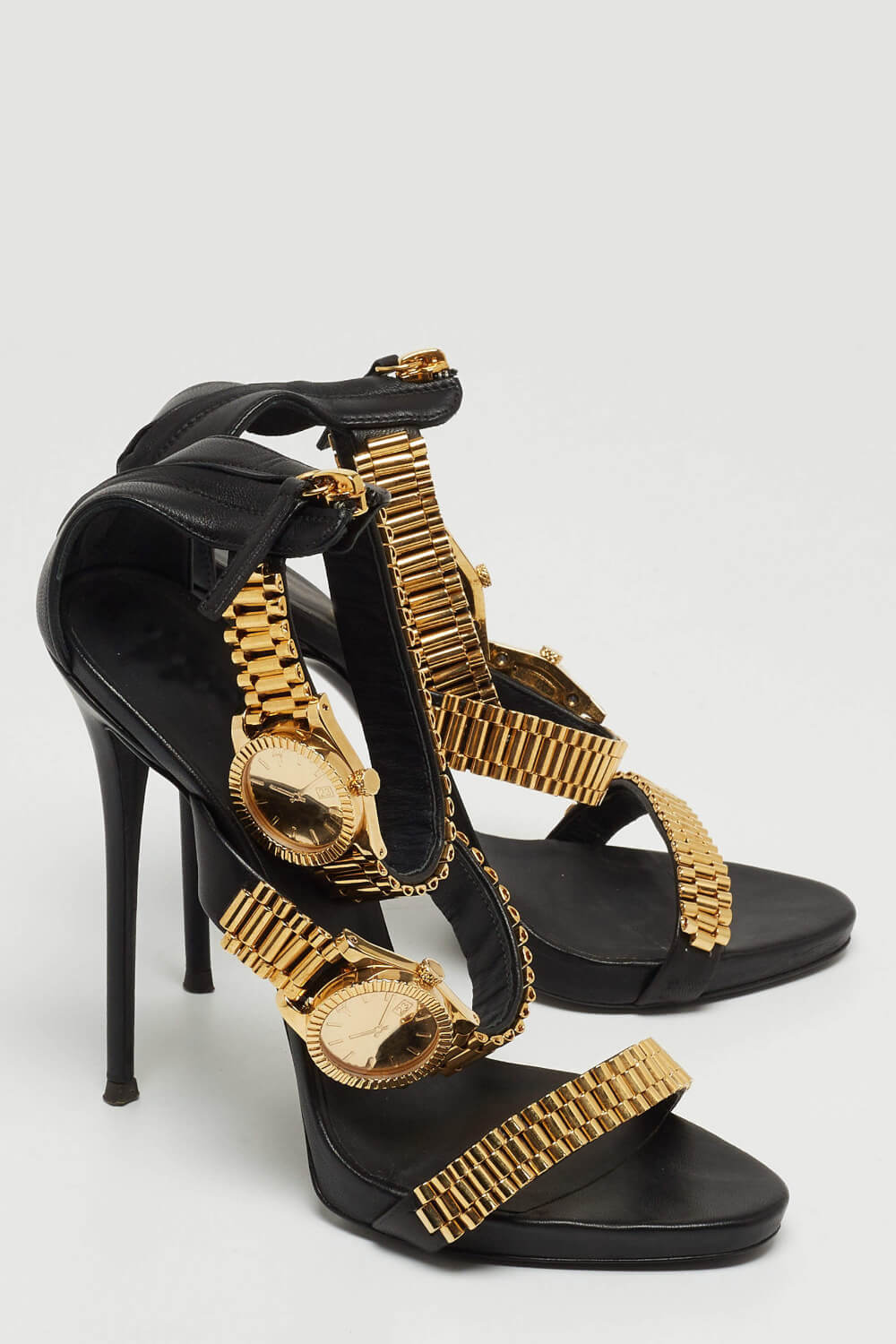 Watch Strap Open Toe Stiletto Heel Sandals