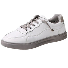 Color Block Flat Heel Lace-up Sneakers