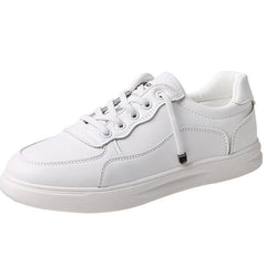 Color Block Flat Heel Lace-up Sneakers